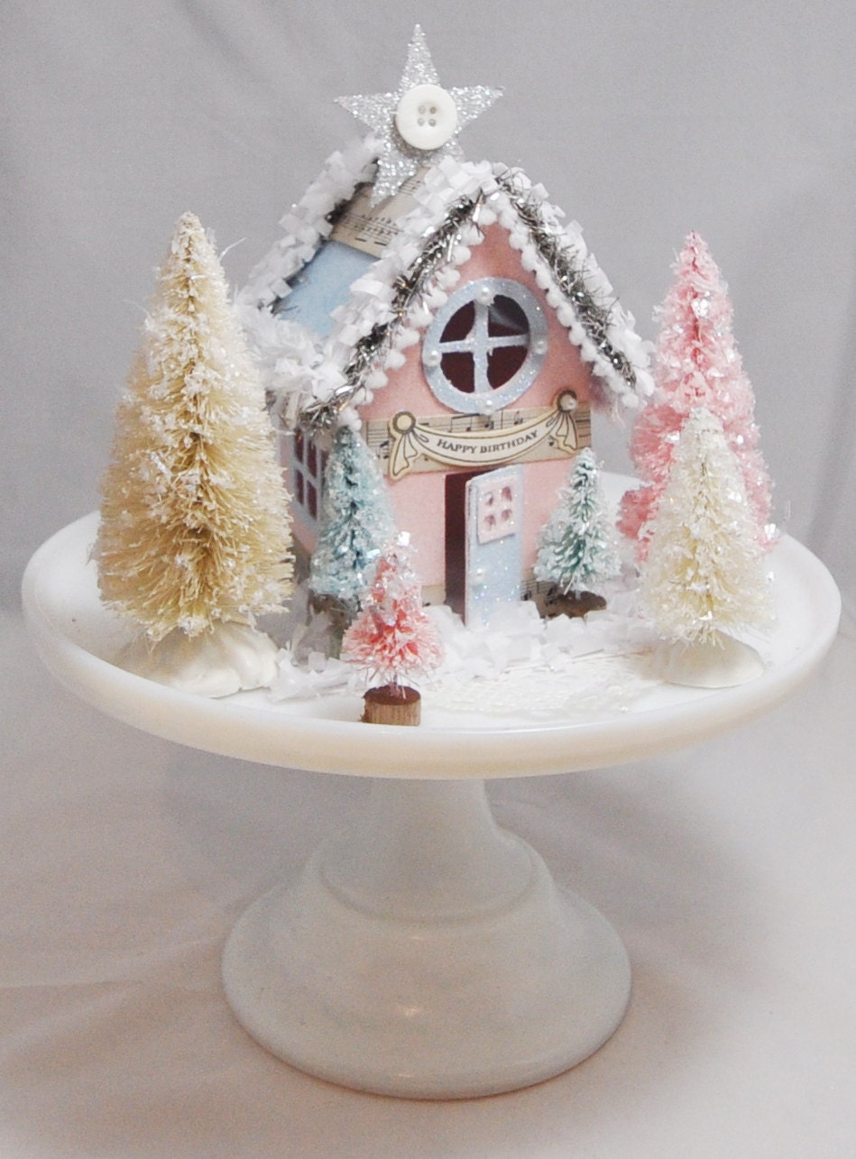 Christmas Village - Trees Pink by Katherine Lenius – Happy Little