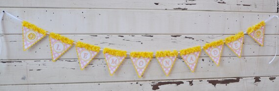 Pink Lemonade Name Banner, 1st First Summer Birthday Baby Toddler Girl, Party Decor Decoration Il_570xn