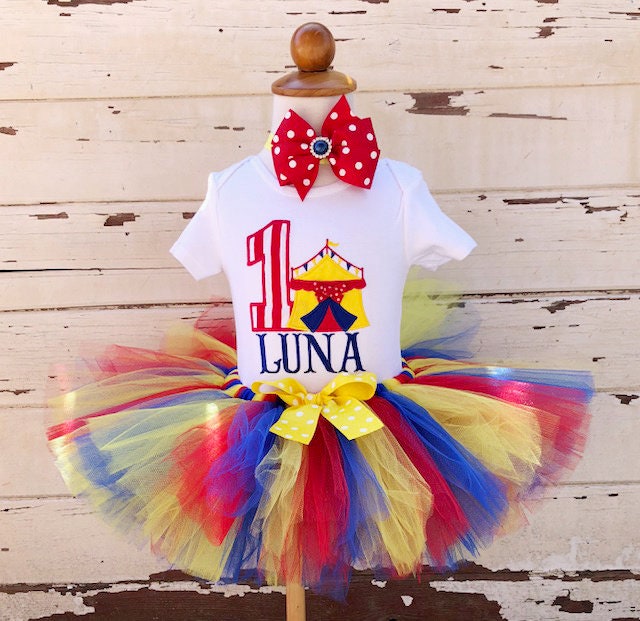 Circus Tent Outfit - Circus Bodysuit - Boy's 1st Birthday Party