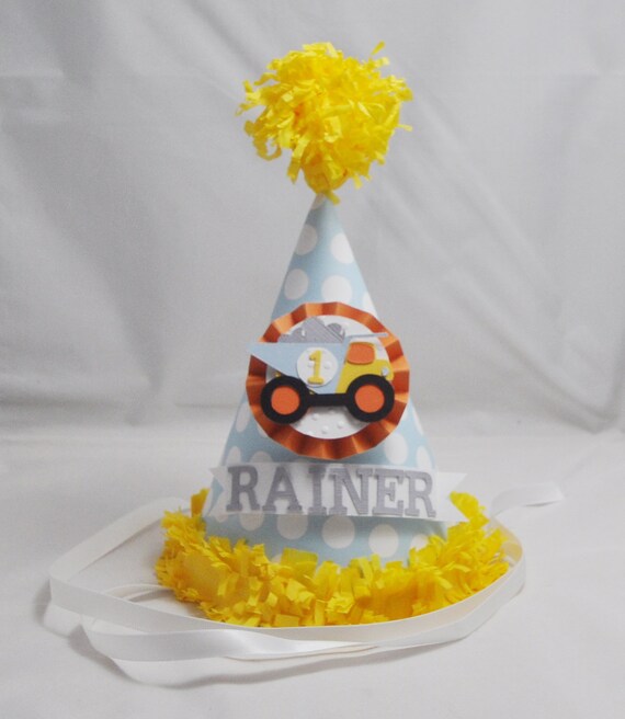 Truck Party Hat Personalized 1st 