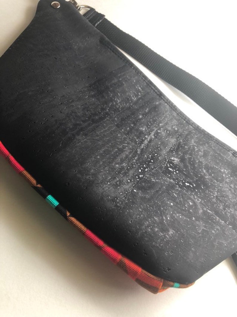Black Cork Fanny Pack Black Hip Bag Waist Bag Vegan Fanny Etsy