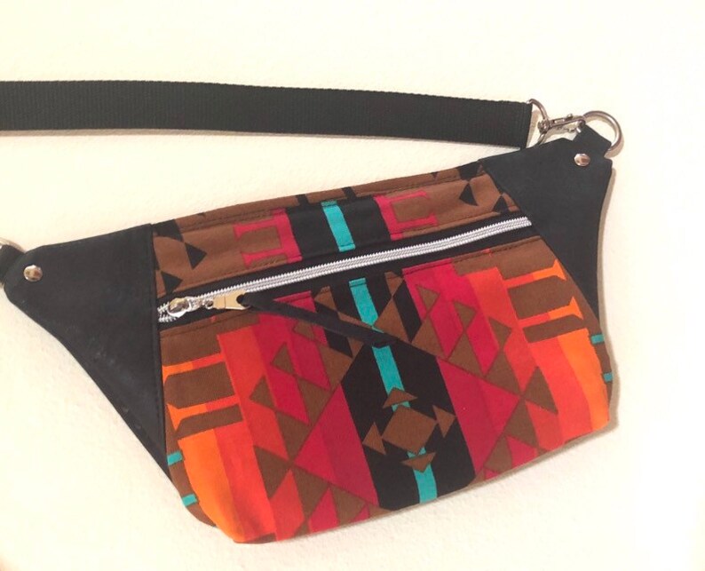 Black Cork Fanny Pack Black Hip Bag Waist Bag Vegan Fanny Etsy