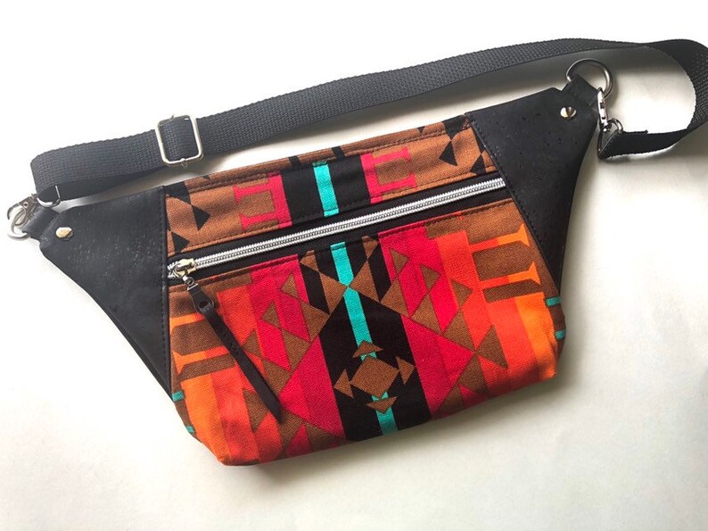 Black Cork Fanny Pack Black Hip Bag Waist Bag Vegan Fanny Etsy