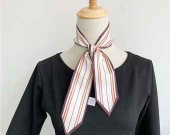 Silk neck scarf, Silk ribbon, Silk scarf, 100% mulberry silk, Women's Scarf, High quality Chinese silk, Headscarf