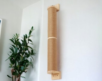 Wall Cat Scratching Post | Modern Cat Furniture | Cat Scratcher, Wall Mounted | Easy Install, Durable Cat Post