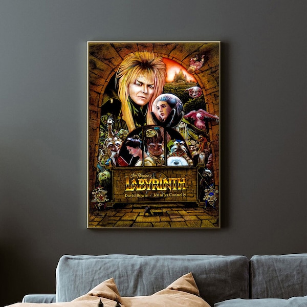 Labyrinth (1986) Movie Poster Canvas Matte Silk A1 A2 A3 A4 A5 A6 11х17 18Х24 24Х36 Inches Labyrinth film gift print Labyrinth poster art