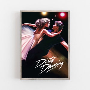 Dirty Dancing (1987) Couverture du film, affiche d'art sur toile, soie mate A1 A2 A3 A4 A5 A6 28,9 cm 38,4 cm 24,4 cm 61,6 cm Affiche d'art du film Dirty Dancing