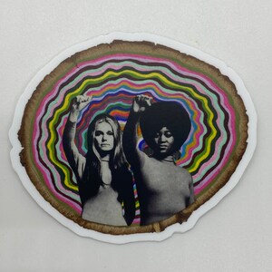 Gloria & Dorothy Vinyl Sticker-Gloria Steinem Dorothy Pitman-Birthday Gift-Waterproof-Hydroflask Sticker immagine 6