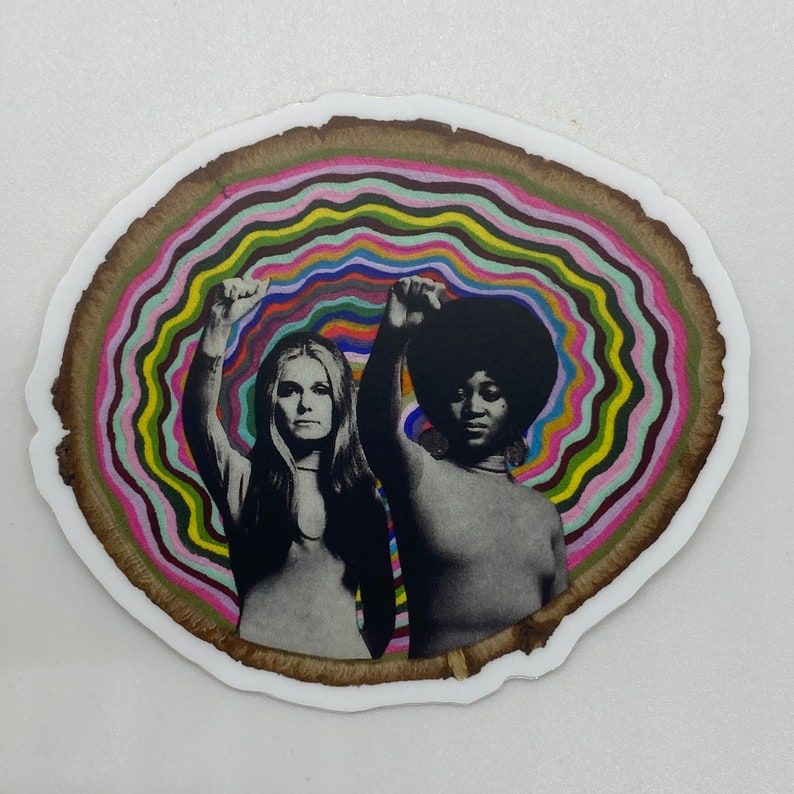 Gloria & Dorothy Vinyl Sticker-Gloria Steinem Dorothy Pitman-Birthday Gift-Waterproof-Hydroflask Sticker image 6