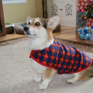 Dog Coat: Fashion Houndstooth Print Dog Jacket All Sizes
