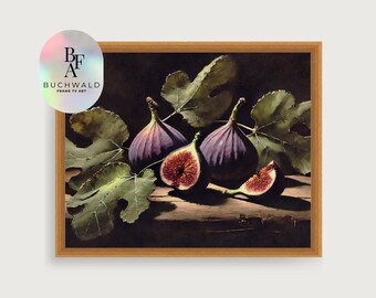 Fig Still Life Printable Art: Dark Academia Kitchen Decor (Digital Download)