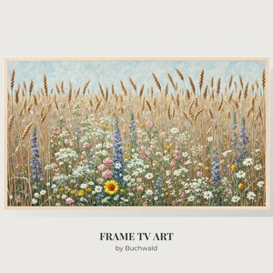 Wildblumenfeld Ölgemälde für Samsung Frame TV (Digital Download)