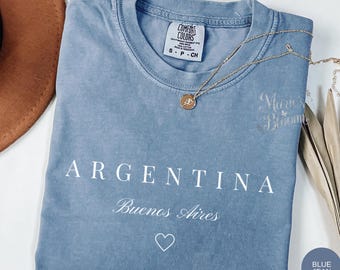 Camiseta para amantes de Argentina/ Regalo de Argentina/ Recuerdo de Argentina/ Camiseta argentina