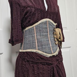 plaid corset belt