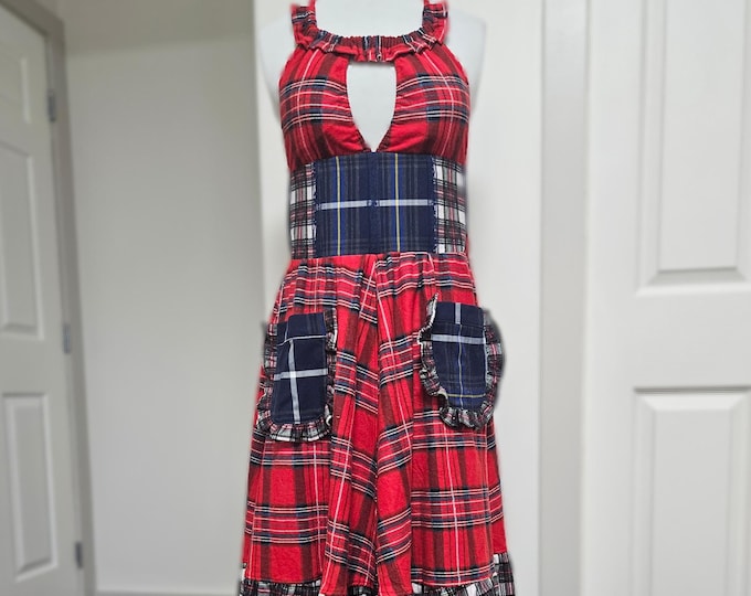 Featured listing image: Plaid Halter Maxi Dress - Handmade One of a Kind (Size 10-14)