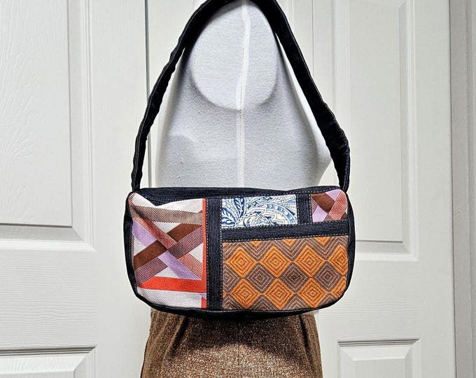 Denim Patchwork Handbag: Handmade from Deadstock Fabric