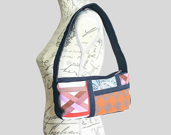 Denim Patchwork Handbag: One of One - Handmade from Deadstock Fabric