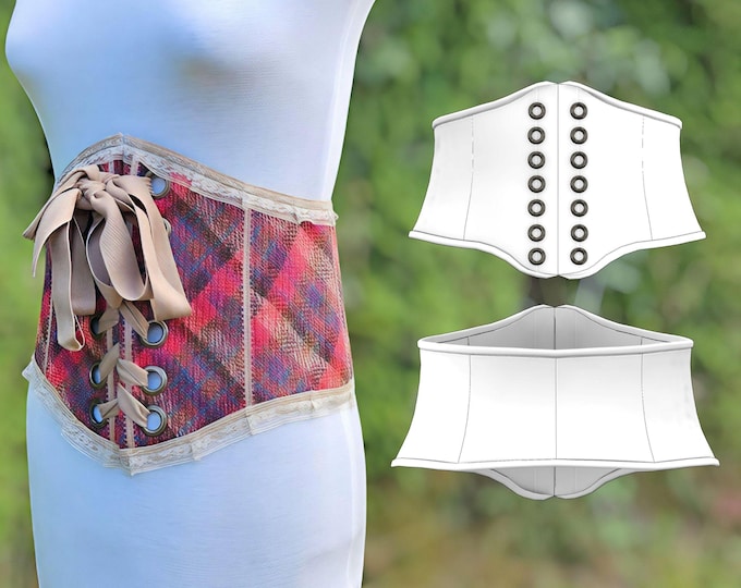 Corset Belt Pattern: PDF - Instant Digital Download - Sizes XS-XXL