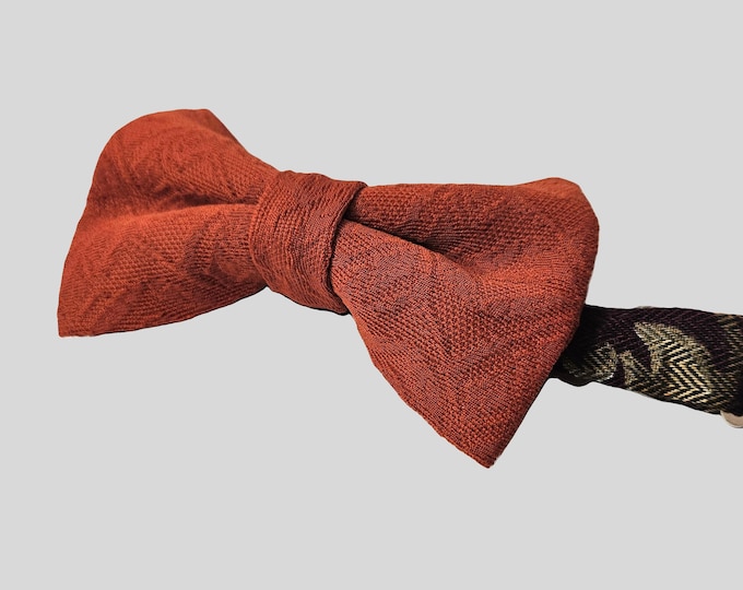 Burnt Orange Bowtie: One of One - Handmade from Deadstock Fabric