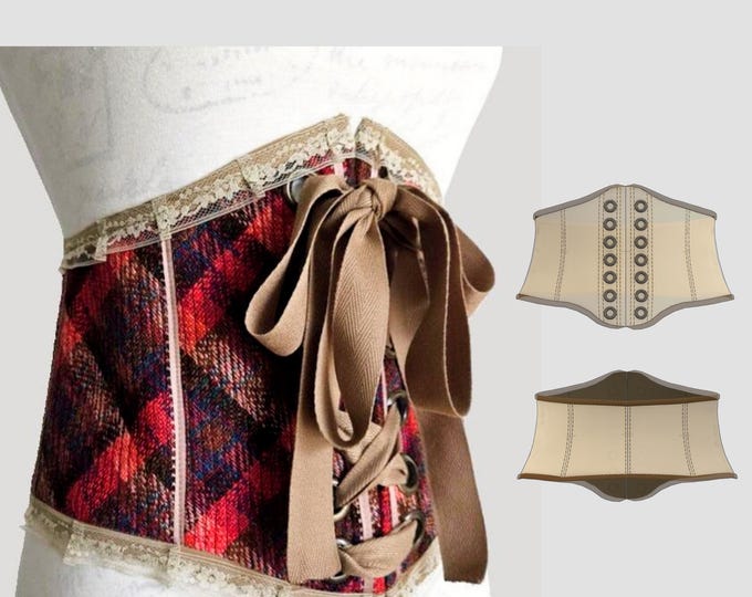 Corset Belt Pattern: PDF - Instant Digital Download - Sizes XS-XXL