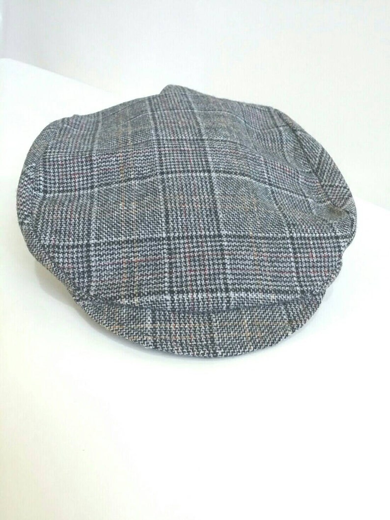 Newsboy Cap Handmade with Vintage Black and White Plaid | Etsy