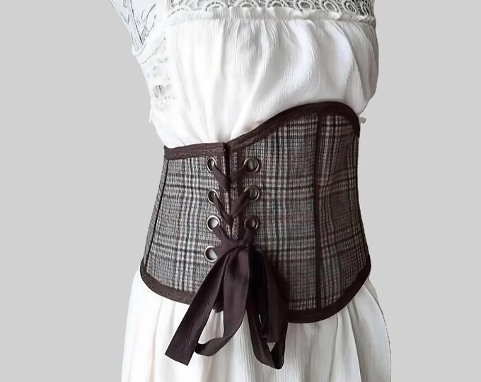 Wool Corset Belt: Handmade from Deadstock, Made to Order, XS - XXL