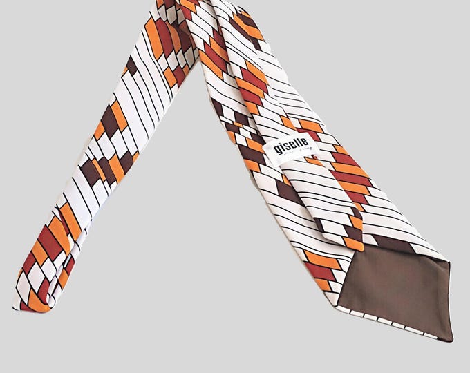 Geometric Necktie: One of One - Handmade from Deadstock Fabric
