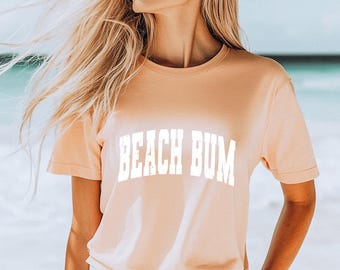 Beach Bum Bachelorette Shirt | Coastal Bride Squad Tee | Cropped Boxy Cotton T-Shirt