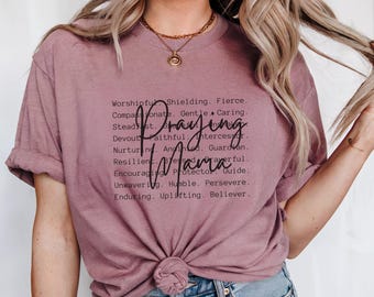 Pray Like Mama Shirt, Christian Mom Shirt, Faith Mom T Shirt, Religious Mom Tee, Christian Mother Gift, Church Shirt, Bible Mom Shirt