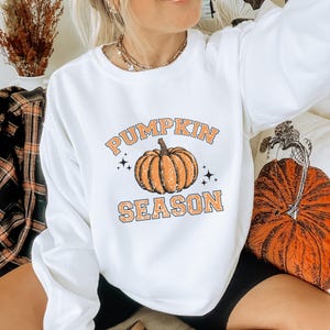 Retro Pumpkin Season Sweatshirt, Vintage Autumn Crewneck, Gildan Sublimation Fall Shirt