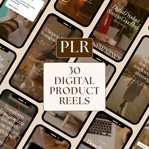 PLR Digital product reel templates, Faceless Instagram reels, MRR Reels, PLR digital products, Reels done for you, Business Instagram reels