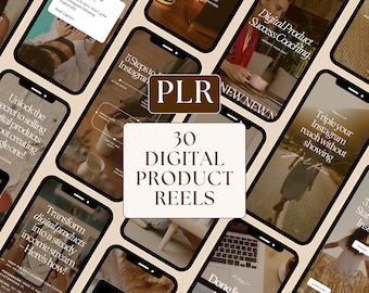PLR Digital product reel templates, Faceless Instagram reels, MRR Reels, PLR digital products, Reels done for you, Business Instagram reels