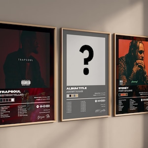 Pôsteres de capa de álbum pré-fabricados - Arte digital - Decoração para casa - Arte de parede - Pôster de álbum - Presente musical - Artista favorito