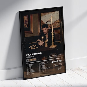 Drake - Take Care - Album Poster - Digitales Album Art Poster Download - Wandkunst - Individuelles Design - Wohnkultur - Musikdesign