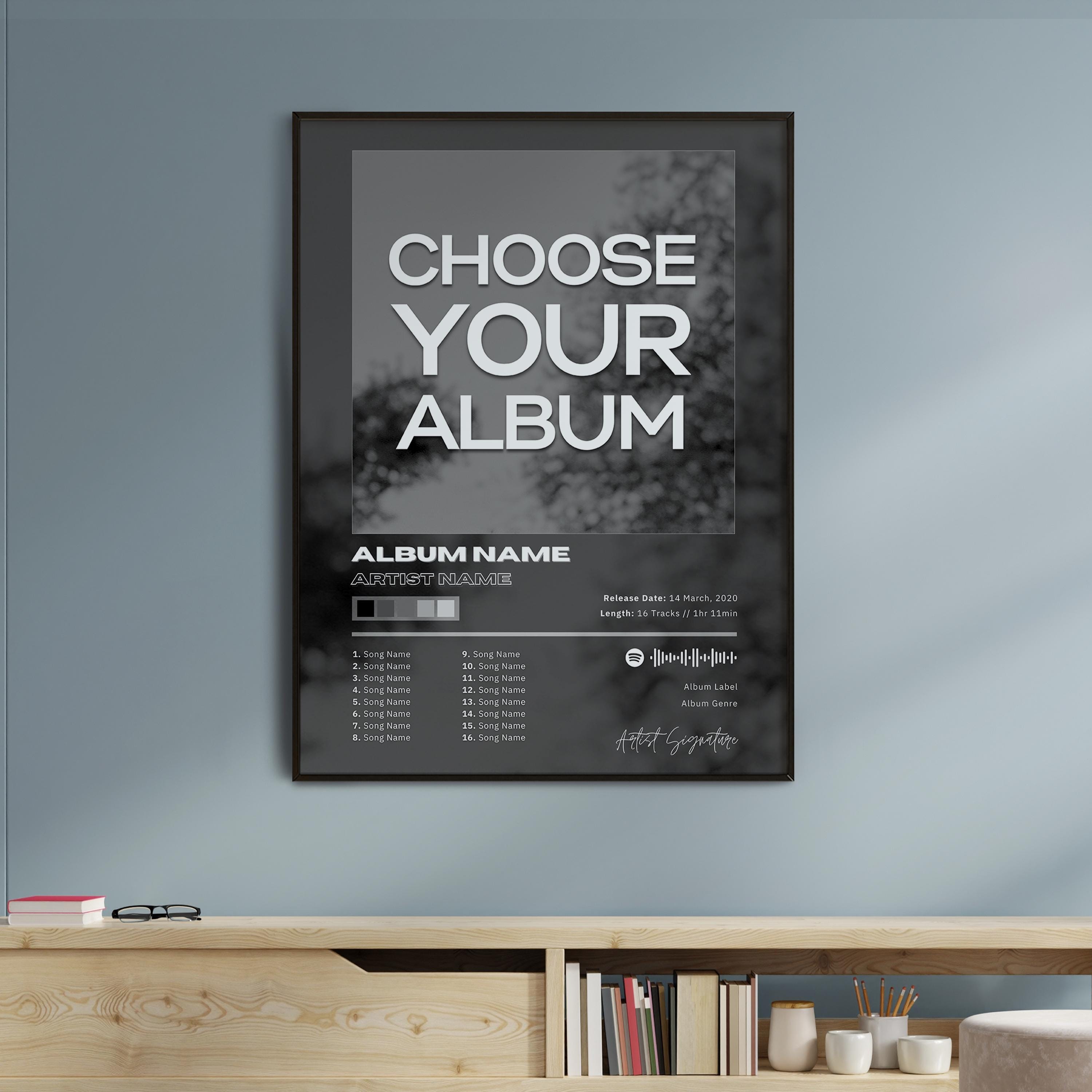 Custom Album Posters | Any Album/playlist | Personalized Album
