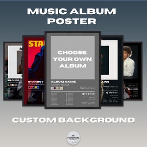 Wählen Sie Ihr eigenes benutzerdefiniertes Album Poster - digitale Kunst - individuelles digitales Poster - Wohnkultur - Wandkunst - Musikposter - Musikgeschenk