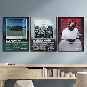 Kendrick Lamar - Album Poster - 6er Set - Digitales Album Art Poster Download - Wandkunst - Hiphop Poster - Musikdesign - Hypebeast
