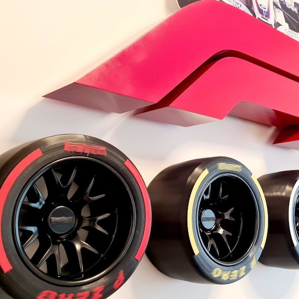 Reifenmodell F1 24 cm | 9,45 Zoll | Formel 1 | An der Wand | Dekoration | Gerät