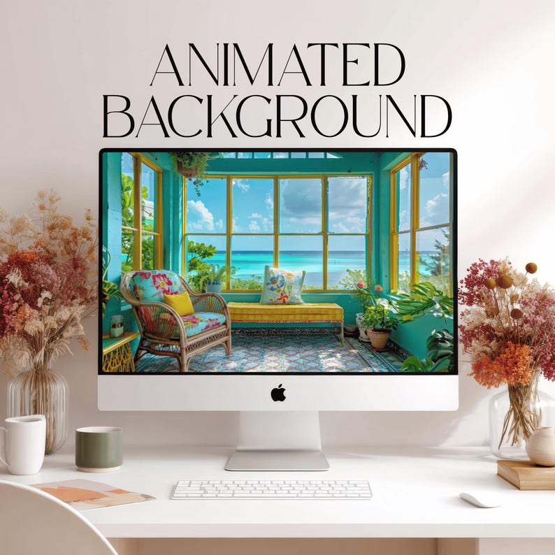Tropical Cabana Animated Background, Sunroom Loop, Cozy Vtuber Twitch ...