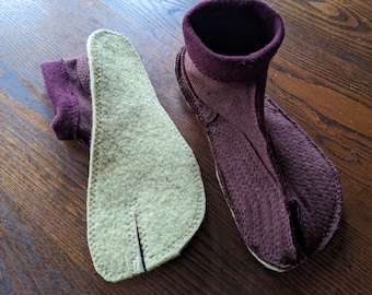 Shorty v2 Split Toe House Slippers / Cozy Tabi Socks / Ankle / Wool / USW 9.5 Euro 41