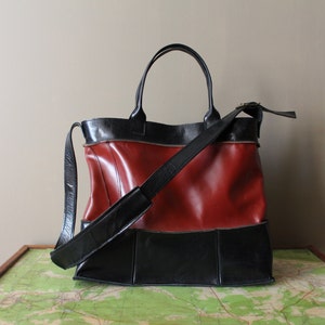 Black and Brown Leather Handbag image 1