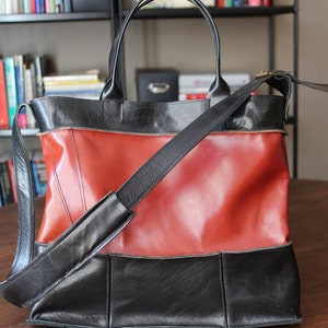 Black and Brown Leather Handbag image 2