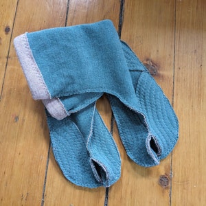 Split Toe House Slippers / Cozy Tabi Socks / Calf-High / Wool / Made-to-order image 10