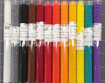 Japanse mat ondoorzichtige kralenset 11/0, 12 kleuren