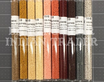 11/0 Matte Neutral Opaque Japanese Bead Set 10 colors full tubes