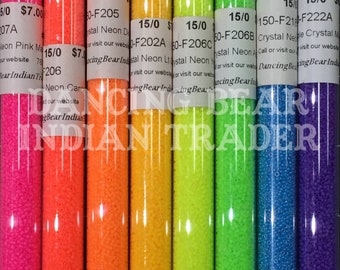 Japanse maat 15/0 neonmatte kralenset 8 kleuren UV-reactief