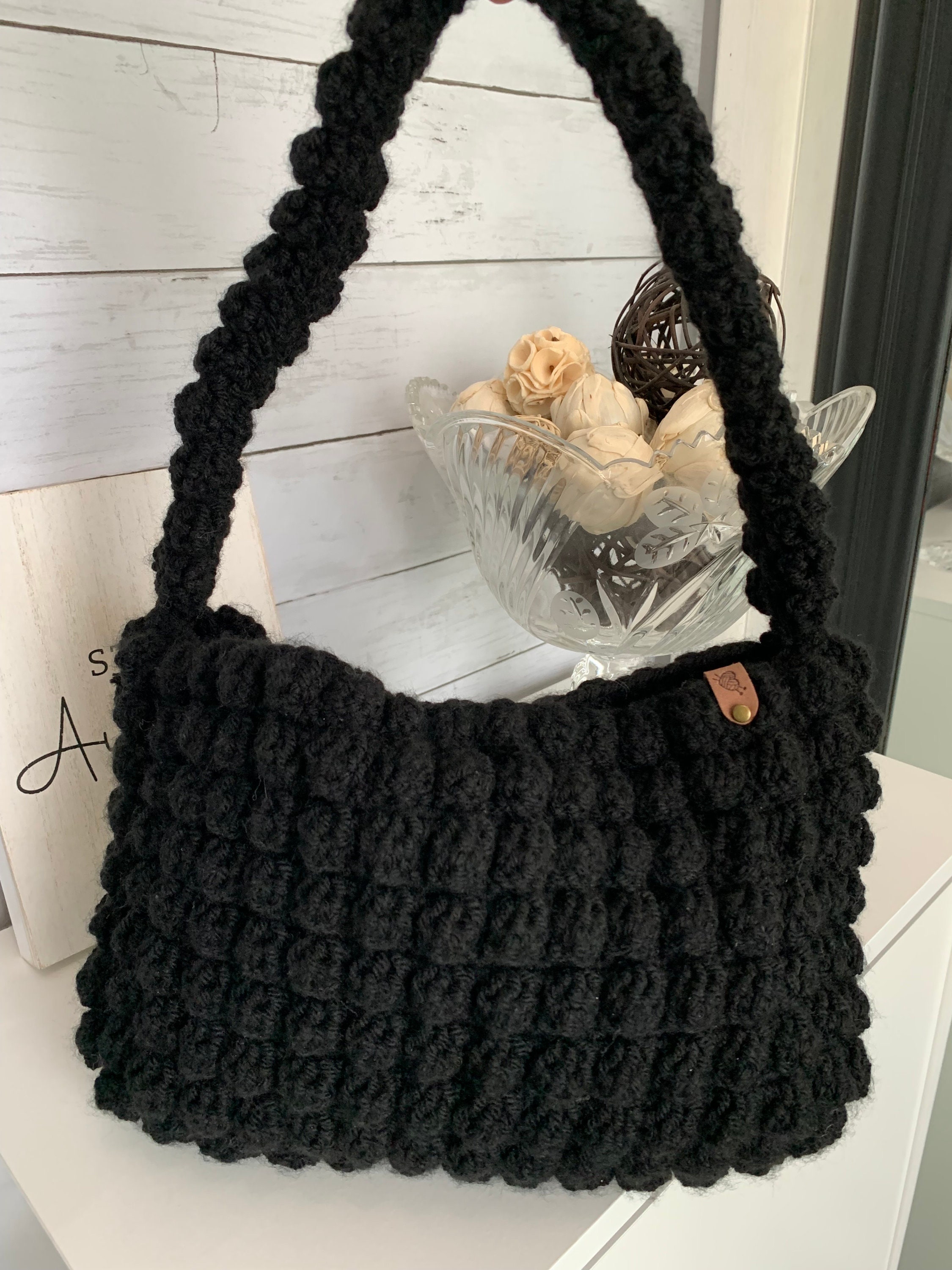 ショルダーバッグ gimaguas Black crochet Fisherman shoulder bag Gimaguas Black Crochet Fisherman Shoulder Bag | eBay