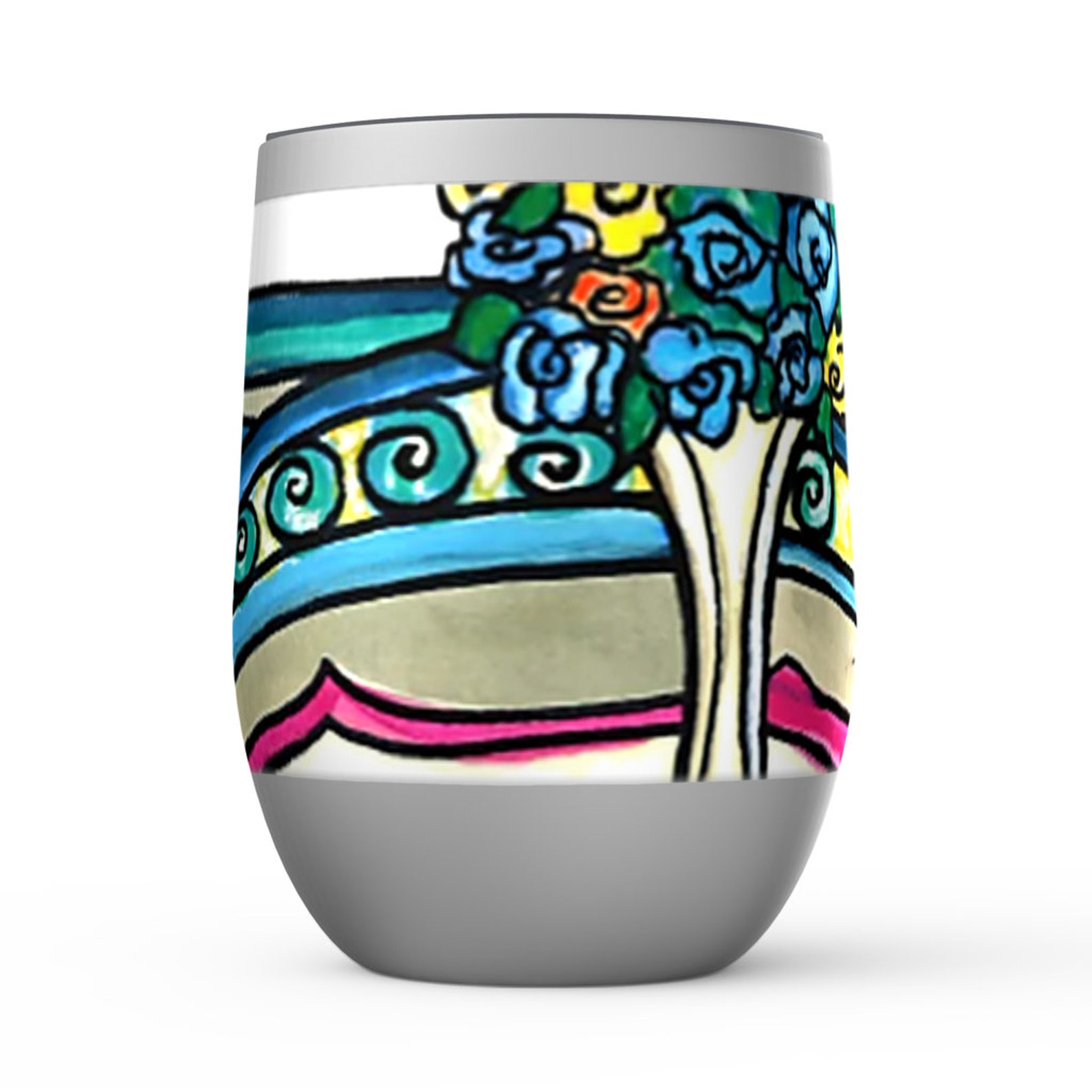 Chimenea curvada Rev. Stemless Wine Tumblers | Etsy