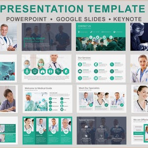 Custom-built Medical Powerpoint Template, Nursing Presentation template, Medical google slides, Medical keynote, Health Care Template