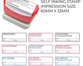 Self Inking Garage Mechanic Home Service Stamp -60x33mm AU stock Large size, Custom Stamps, Business Stamps, Car Stamp, rubber stamps